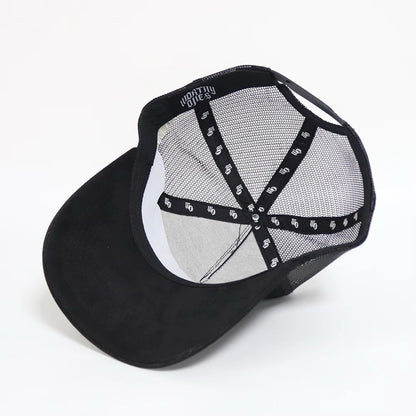 Worthy Ones Black Suede Trucker Hat